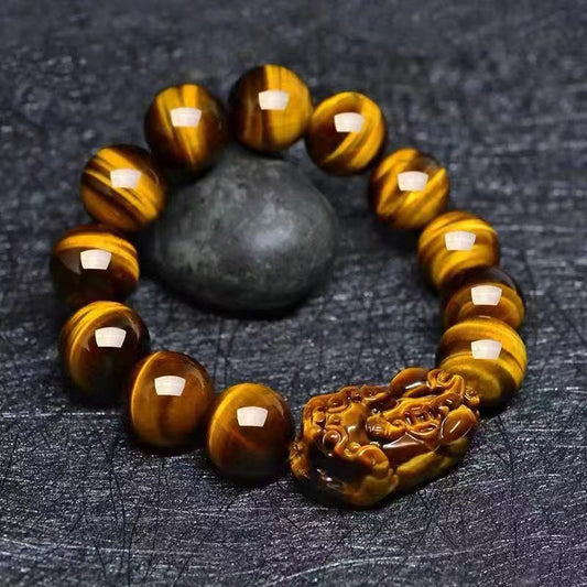 Tiger Eyes Pixiu Bracelet-Attract Wealth and Prosperity